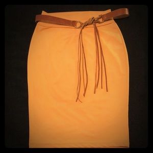 NWOT Apricot Knee Length Pencil Skirt (M)